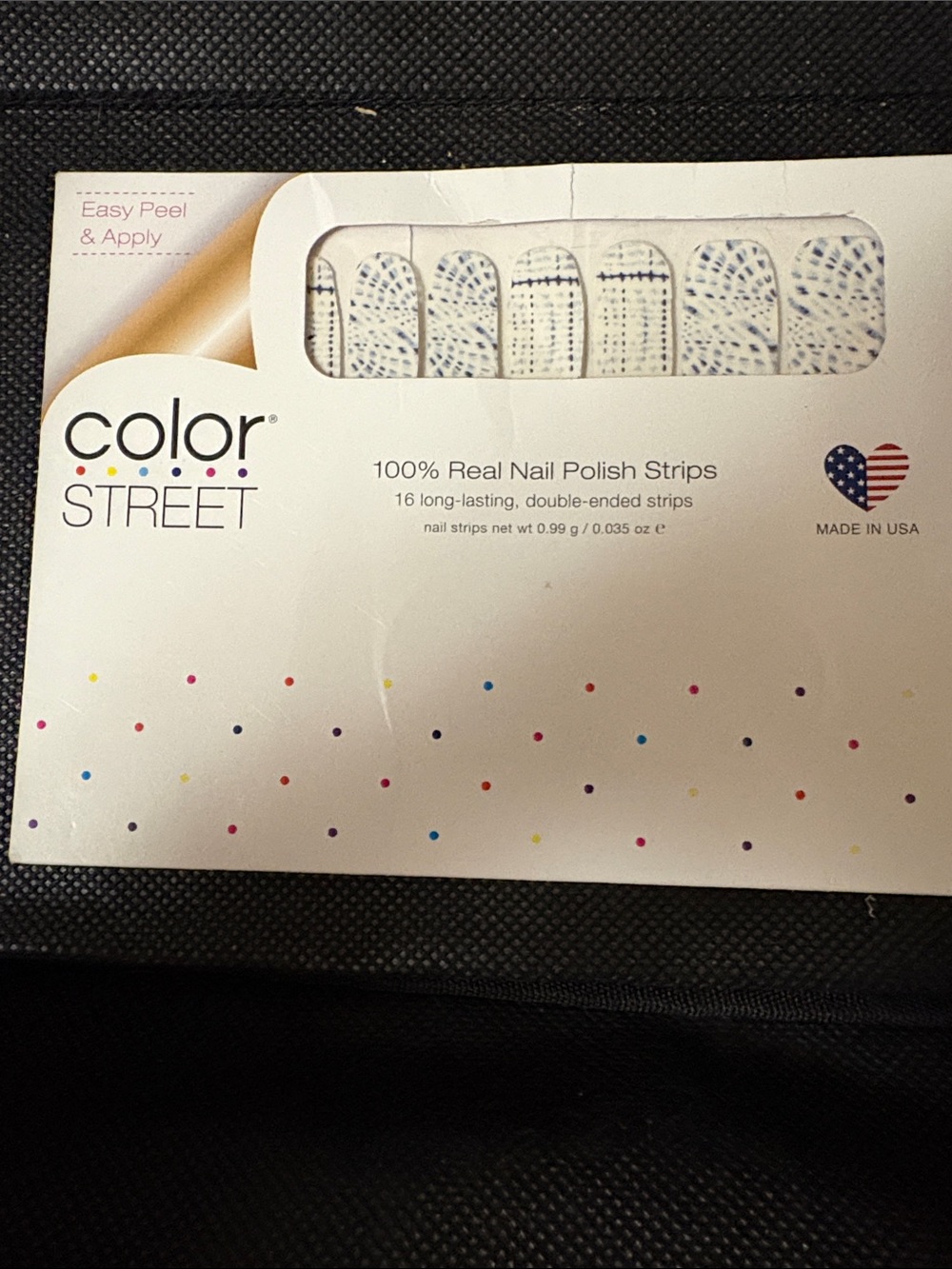 Color Street White & Blue Dotted Nail Polish Strips by Color Street